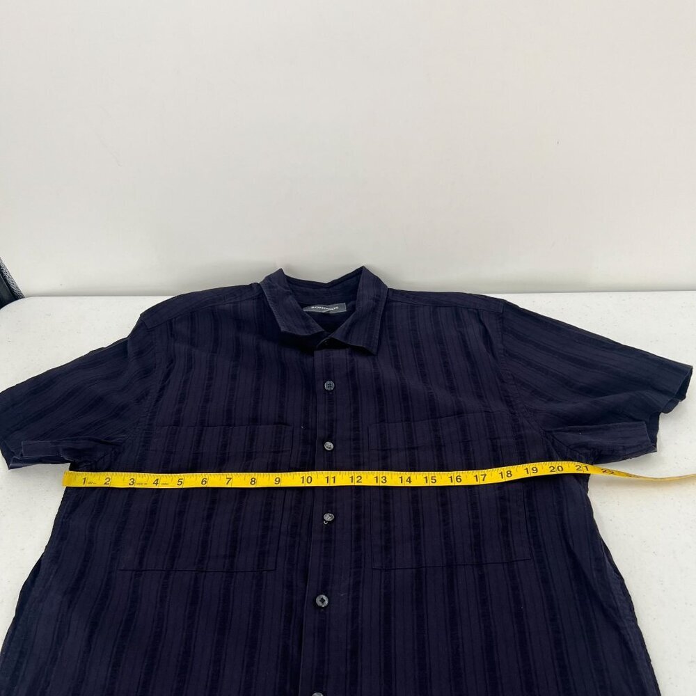 Bonobos Medium Tailored‎ Shirt Blue Woven Texture Summer Resort Smart Casual - Picture 4 of 9